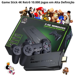 Game Stick 4K Retrô – Mais de 10.000 Jogos