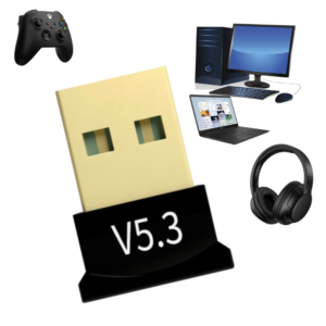 Adaptador Bluetooth 5.3 USB p/ PC Notebook e Controles PS4 PS5 Xbox. Mini Dongle Sem Fio