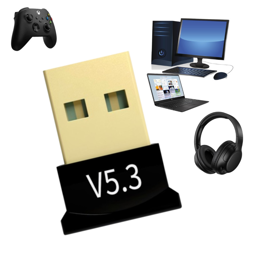 Adaptador Bluetooth 5.3 USB p/ PC Notebook e Controles PS4 PS5 Xbox. Mini Dongle Sem Fio - Imagem 6