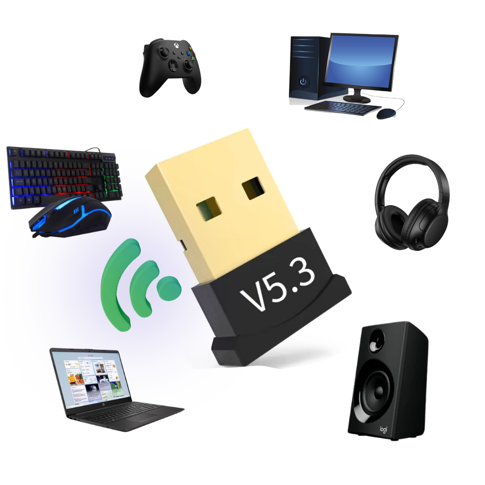 Adaptador Bluetooth 5.3 USB p/ PC Notebook e Controles PS4 PS5 Xbox. Mini Dongle Sem Fio - Imagem 5