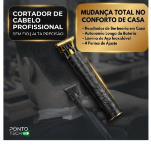 Máquina De Cortar Cabelo E Aparador De Barba Profissional