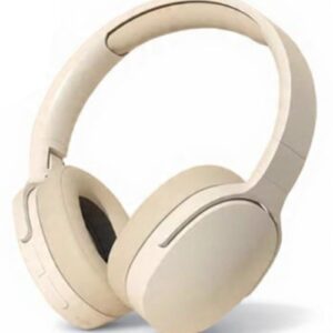 fone headset bluetooth 5.3 bege redução ruído modo duplo