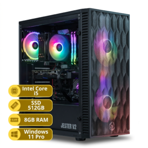 Computador Intel Core i5 8GB RAM SSD 512GB Windows 11 Pro Gabinete Vidro Temperado