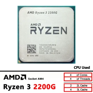 Processador AMD Ryzen 3 2200G 3.5GHz AM4 Com Vídeo Integrado Vega 8