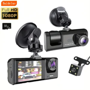 Câmera De Carro Dash Cam Dual 1080p Visão Noturna Infravermelho Full HD Interno Uber