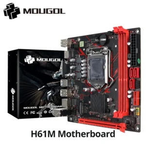 Placa-Mãe MOUGOL H61M LGA 1155 DDR3 Micro-ATX Com Slot M.2 NVMe