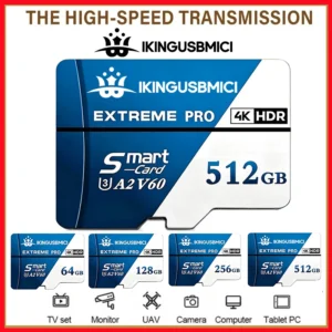 Cartao De Memoria Micro SD 64GB 256GB 512GB V30 Flash