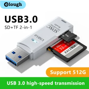 Leitor De Cartão 2 Em 1 USB 3.0 Para Micro SD E TF Alta Velocidade