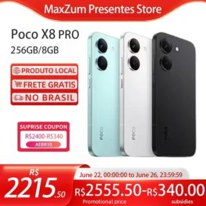 Smartphone Poco X8 Pro 5G 256GB Xiaomi Global Original Novo