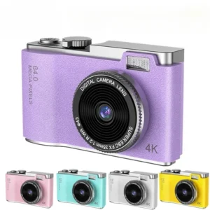 Câmera Digital 4K 48MP Para Vlogs E Iniciantes Estilo Retrô