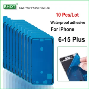 Kit 10 Adesivos Cola Vedação Tela iPhone 6 Ao 15 Pro Max À Prova D'Água