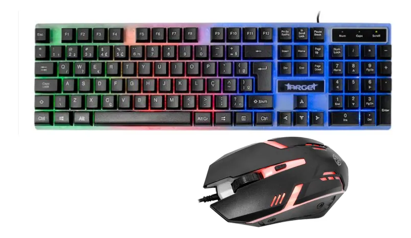 kit teclado e mouse gamer tgt rainbow rgb para pc setup kit teclado e mouse gamer tgt rainbow rgb para pc setup