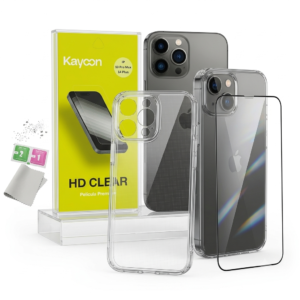 kit capinha transparente + pelicula vidro iphone 13 pro max