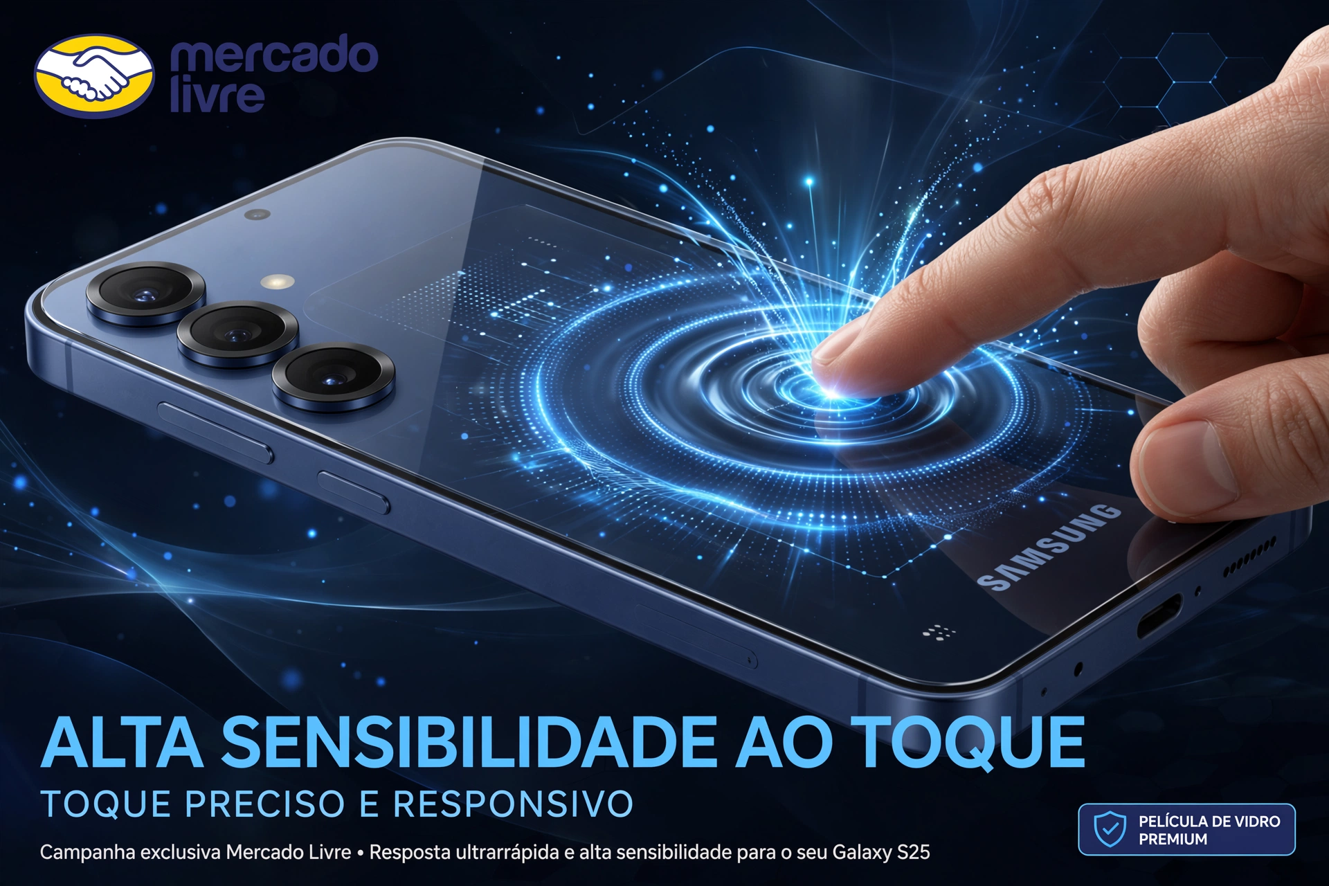 película privacidade samsung galaxy s25 plus anti impacto