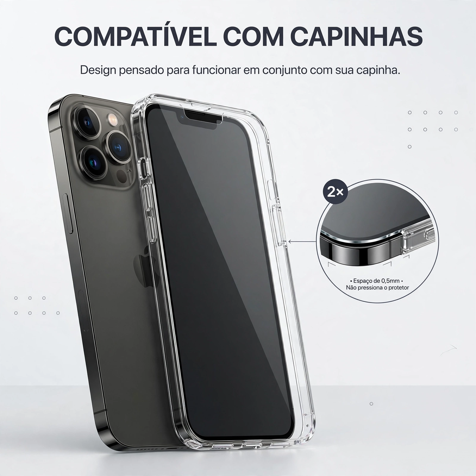 pelicula de vidro iphone 13 pro max kaycon hd clear premium