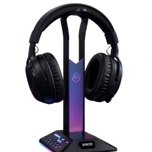 suporte headset mancer sh30u rgb led usb para setup gamer