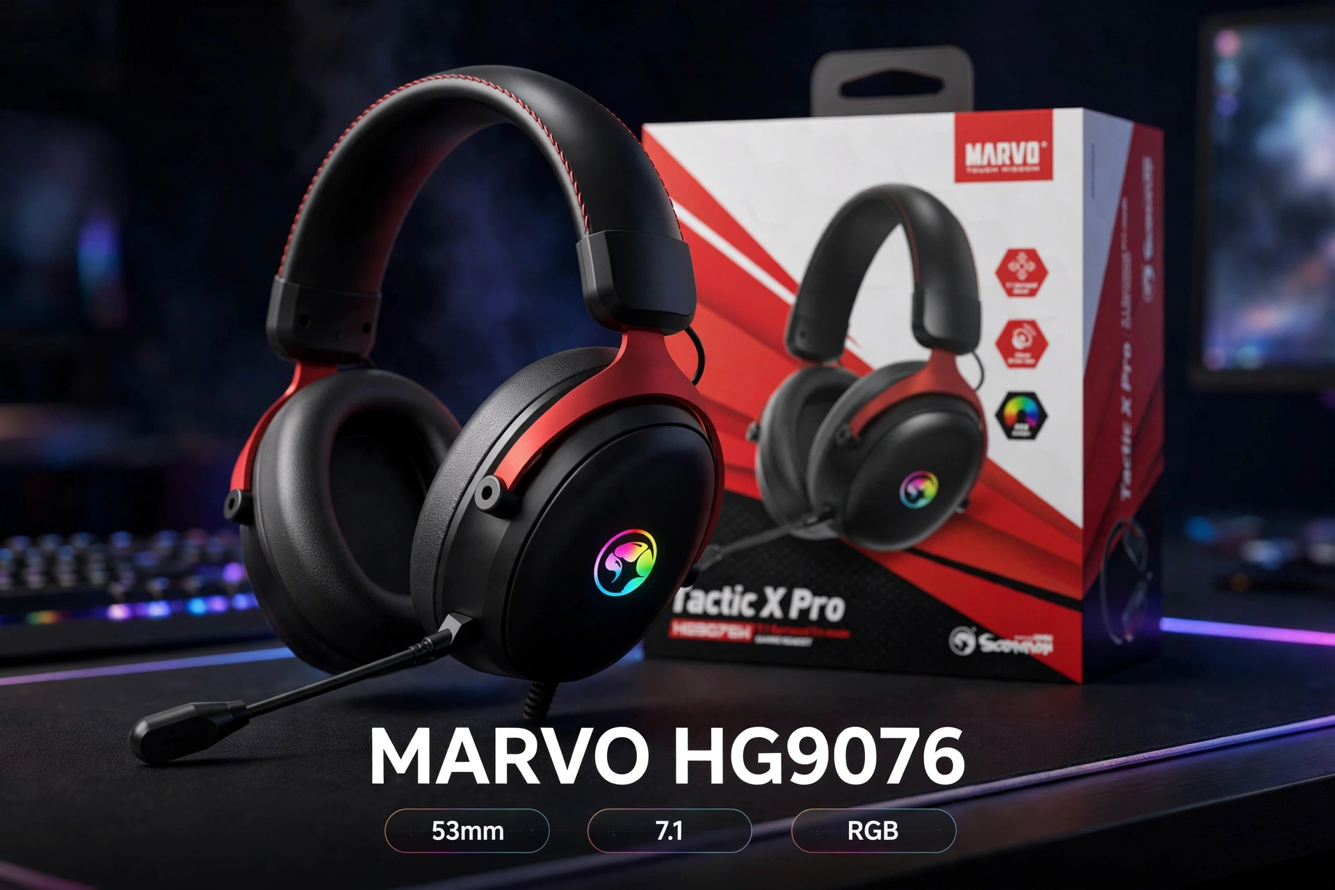headset gamer marvo com microfone rgb drivers 53mm wireless