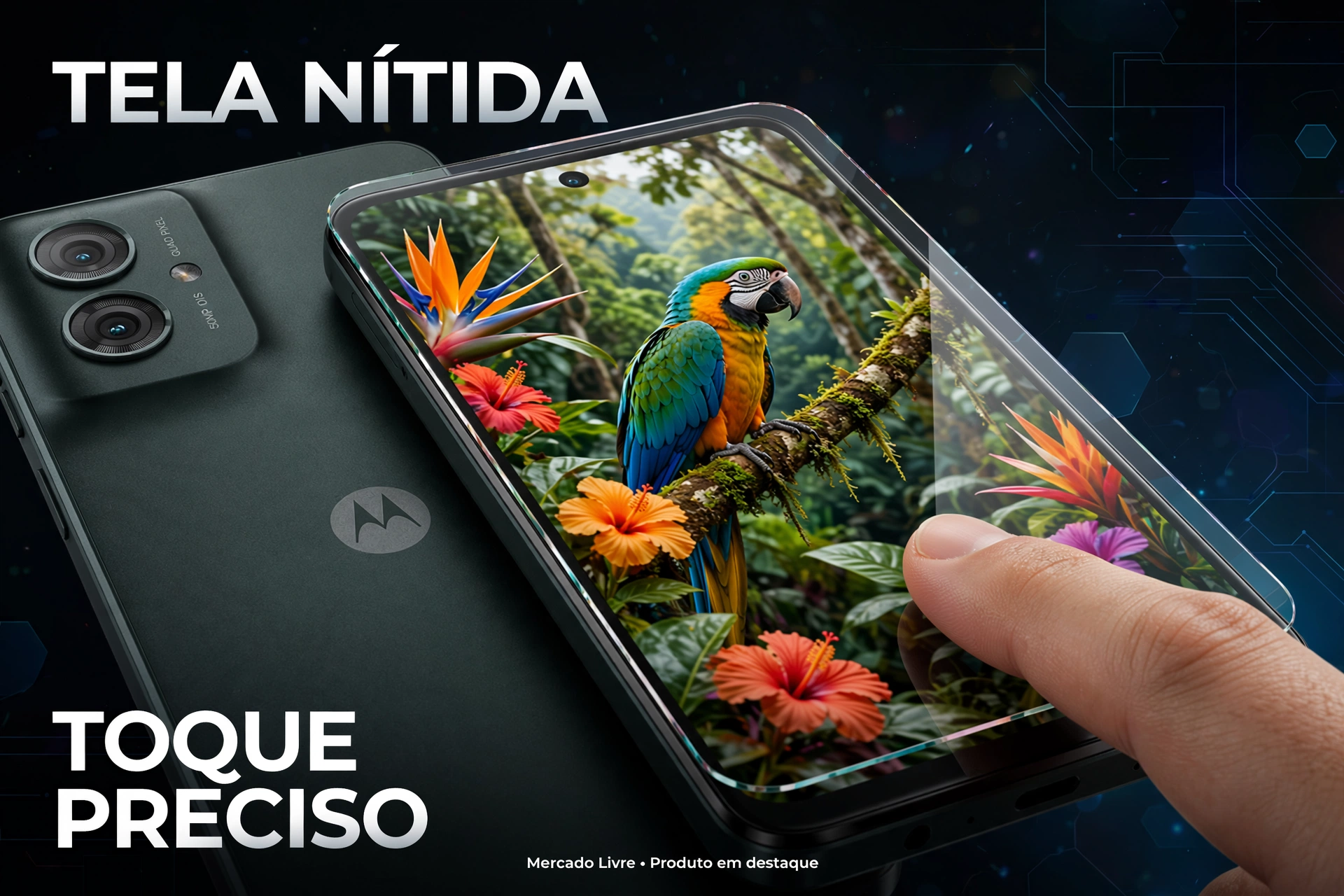 película 3d moto g55 vidro temperado proteção de tela