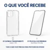 kit capinha transparente + pelicula vidro iphone 13 pro max