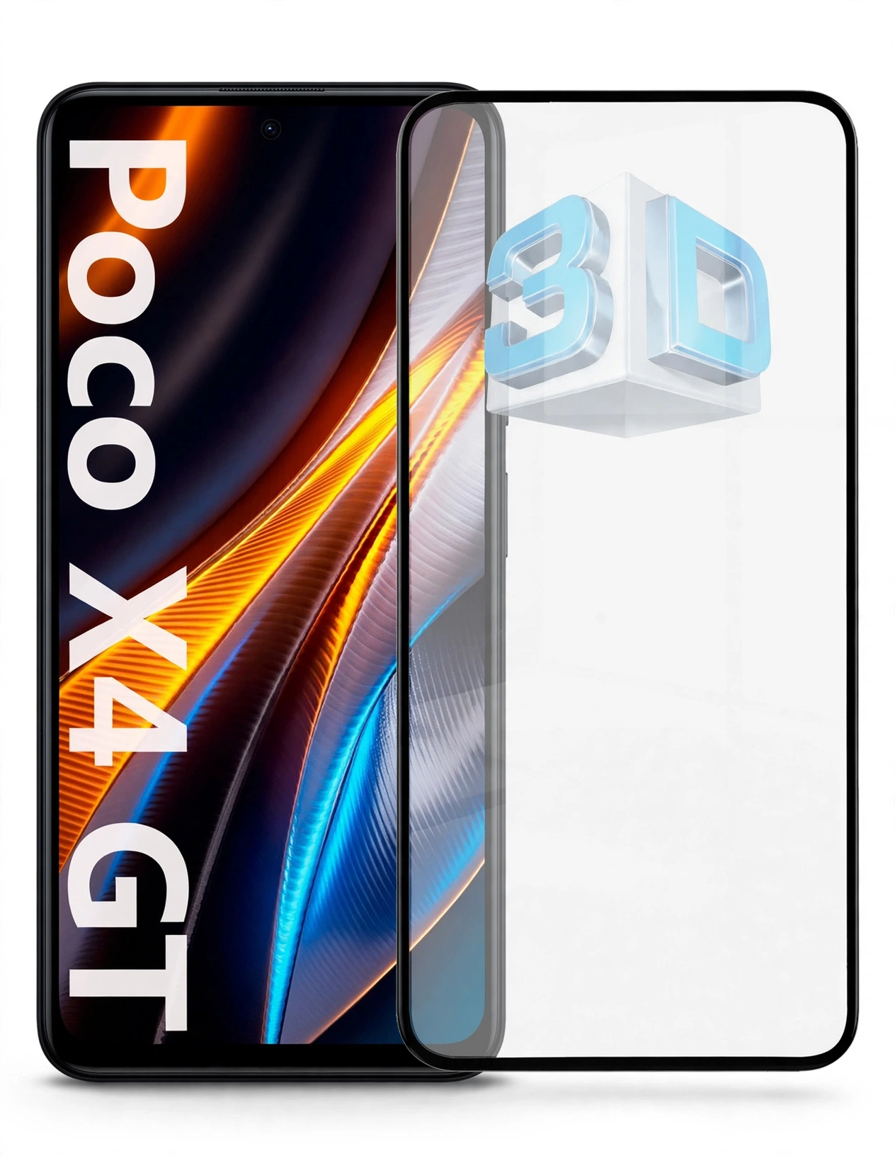 película de vidro 3d anti impacto compatível com poco x4 gt