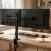 suporte articulado duplo de mesa zinnia tms 180 para 2 monitores